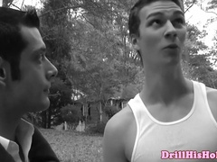 Gay bottom living doll anal fucked hard