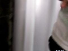 Bear with long hair cums