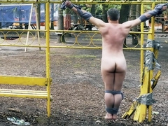 Guy Park - Crucified Helpless Naked Guy In The Park