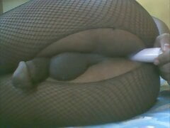 Playing with my sissy ass with a vibrator