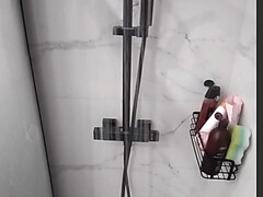 Having a shower with my webcam chat