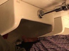 Spying straight cock at the urinals