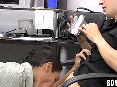 Gorgeous youthfull gay Andy Kay boinking uber-cute twink after BJ