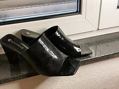 Cum on Black Mules per user request