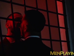 Executive makes out with partner before hammering his ass