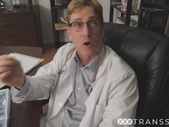 TS nurse in fetish uniform Chelsea Marie wild stuffing time