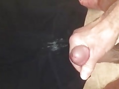 Unloading on her wet pussy stained undies