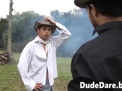 Lustful Brunette Sits His Asshole Against A Blazing Bareback Cock