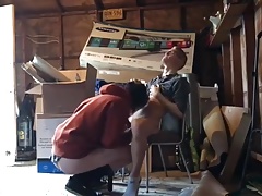 Neighbor  fucked and bred in Garage