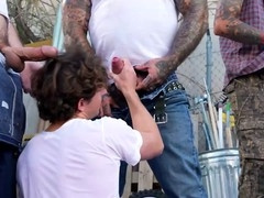 Hookup, gay bareback, suck