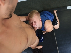 Blonde bloke endures dick in doggy style during a loud webcam romance