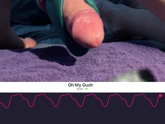 Nutting and firm groaning. Lovense gush toying with my ginormous schlong