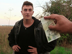 Muscular Czech hunk enjoys good cash to devour this dick on camera