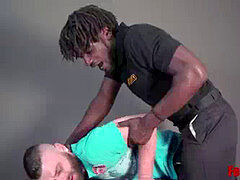 Caught And Brutally porked By big black cock queer Cop