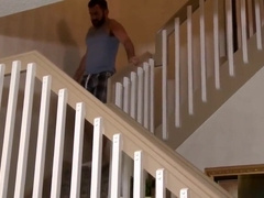 Horny gay couple makes love