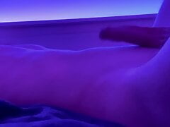Belly buldging from dildo machine
