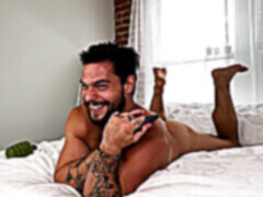 Sex toy, web cam, muscle hunk cum
