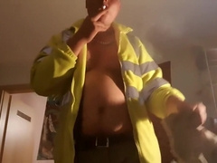 Pissing Worker And His Tool