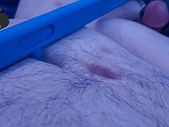 Tiny Cock Chub Bear Super Squirts Cum With Help From A Deep Tissue Massager