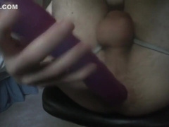 Doc Johnson Crystal Jellies - Double Dong -18 Inch - Dildo - Purple