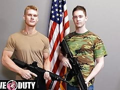 Army Cadet Sucks Cock For The Very First Time - ActiveDuty