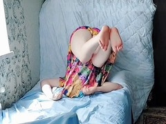 Plus-size blonde Shemale Ketty with a big bubble butt and ample curves