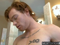 Athletic jock James Jamesson ball licked and cock sucked