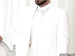 Marco Napoli jerk his new human toy until he cum