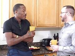 Black studs ass eaten before fucking