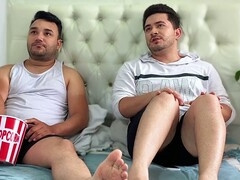 Colombian stepbrother Bastian gets dominated by older gay man Liam in a bareback session