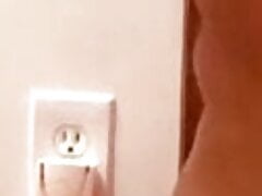 Close up cum eating
