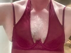 Jerking off in step daughter see through Teddy with butt plug