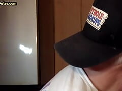 BJ gloryhole DILF sucks cock in closeup homemade video