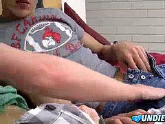 lad Jase Bionx blows undies clad fuckpole before ass fucking