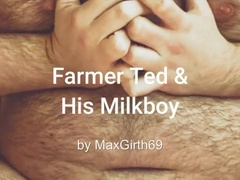 Farmer drains lush guy's hefty bosoms for profit