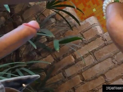 TRANSSEXUAL Nicolly Pantoja Makes a Fellow Fellate Her Dick