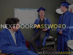 Dick hungry Masyn Thorne and Cameron Neutron shared the dick of Jonathan Tylor in a h