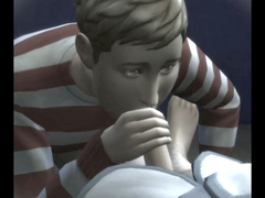 Twink, cum in mouth, sloppy deepthroat