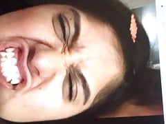 Cum tribute on mouth on brown girl