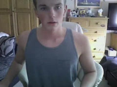 Cute amateur twink shows his big dick on webcam 12