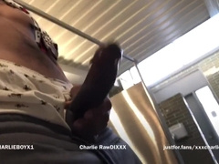 Risky Public Rest Room Jerkoff