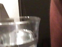 Cum in glass of water