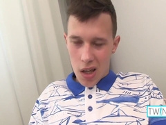 Thick Legs - Aaron Jerks His Hard Cock Until Cum On His Trimmed Pubic Hair! 10 Min