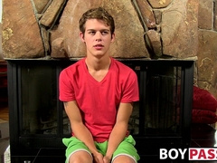 Hot young Alex Jordan jerking off with fleshlight solo