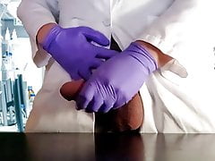 Doctor playing with his MASSIVE COCK!