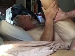 Mature Gay Daddy Barebacks His Hunk Lover