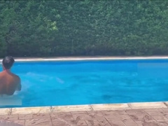 Twink Boys Couple Fucked By The Pool
