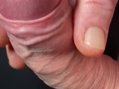 Fat uncircumcised foreskin spunk-pump jerkoff
