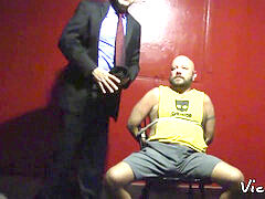Poor homosexual gets fucked and urinated on by 3 weirdos
