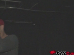 Snapbacked jock deepthroats a veiny cock and cums